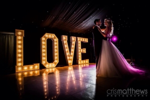 Marquee Hire, First dance, Light up LOVE sign