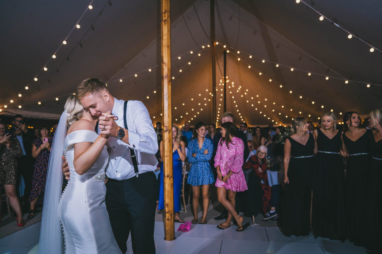 Marquee Hire, First Dance in a Celeste Pole Marquee
